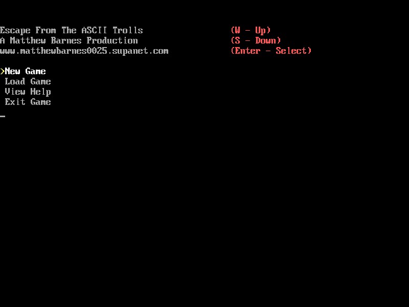 Escape From The Ascii Trolls