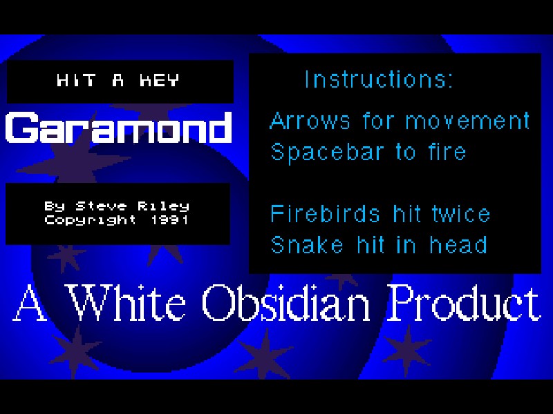 Garamond Mini Game Version